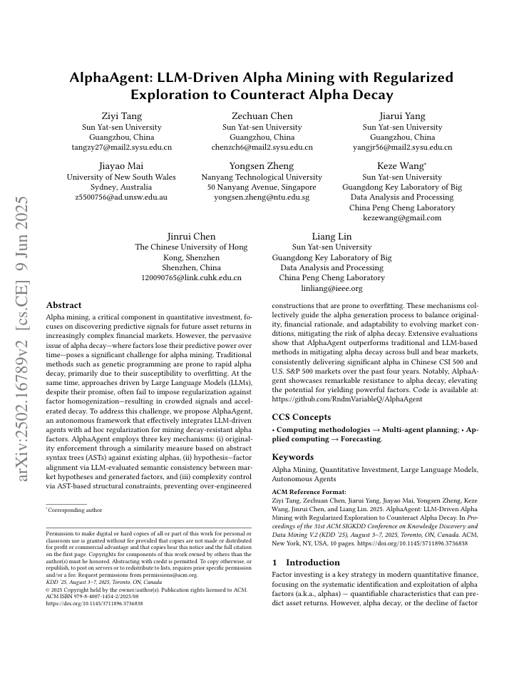 AlphaAgent paper
